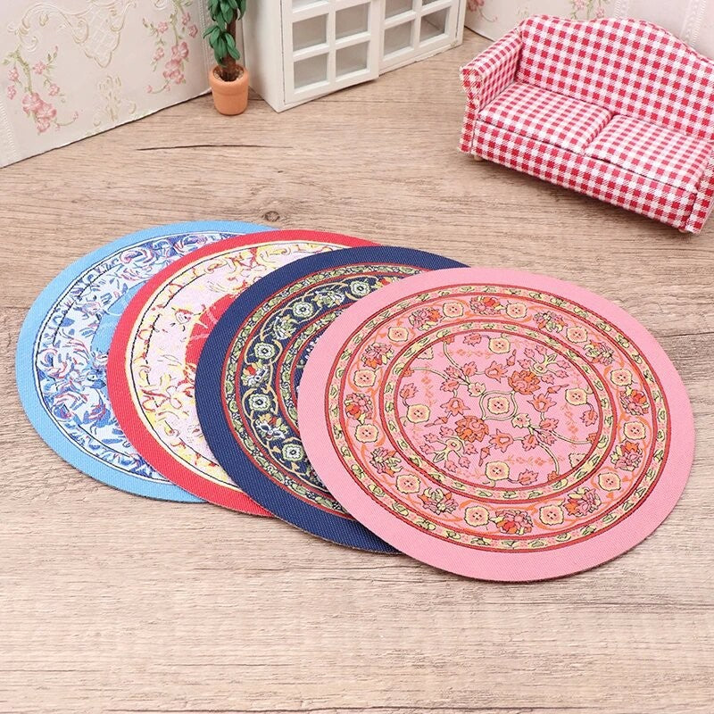 1:12 Scale Miniature Carpet – Turkish Woven Style