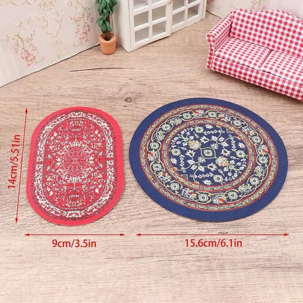 1:12 Scale Miniature Carpet – Turkish Woven Style